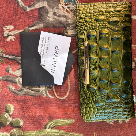 Brahmin Olive Crocodile Embossed Clutch - Picture 3 of 4